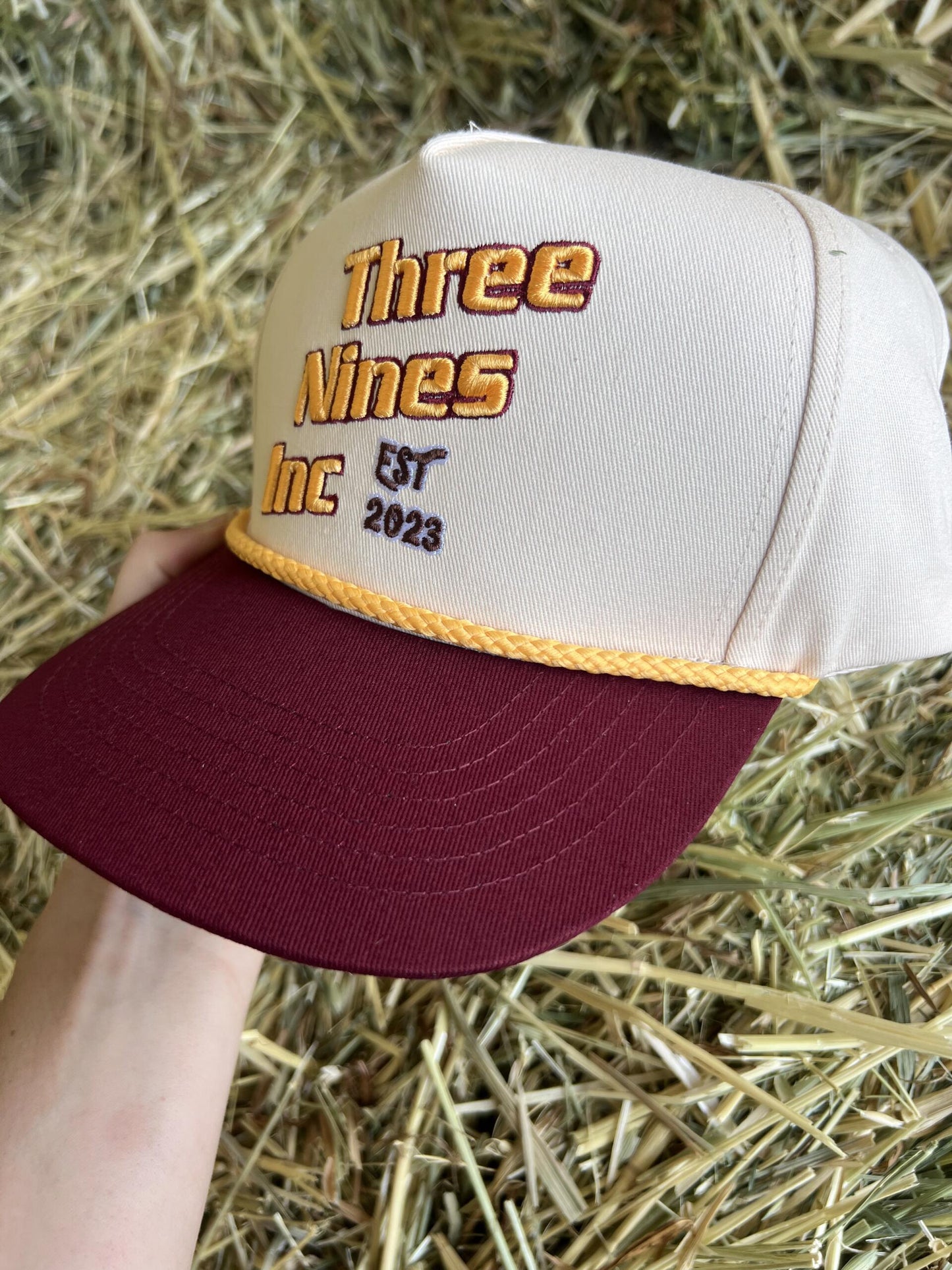 Retro Three Nines cap Maroon