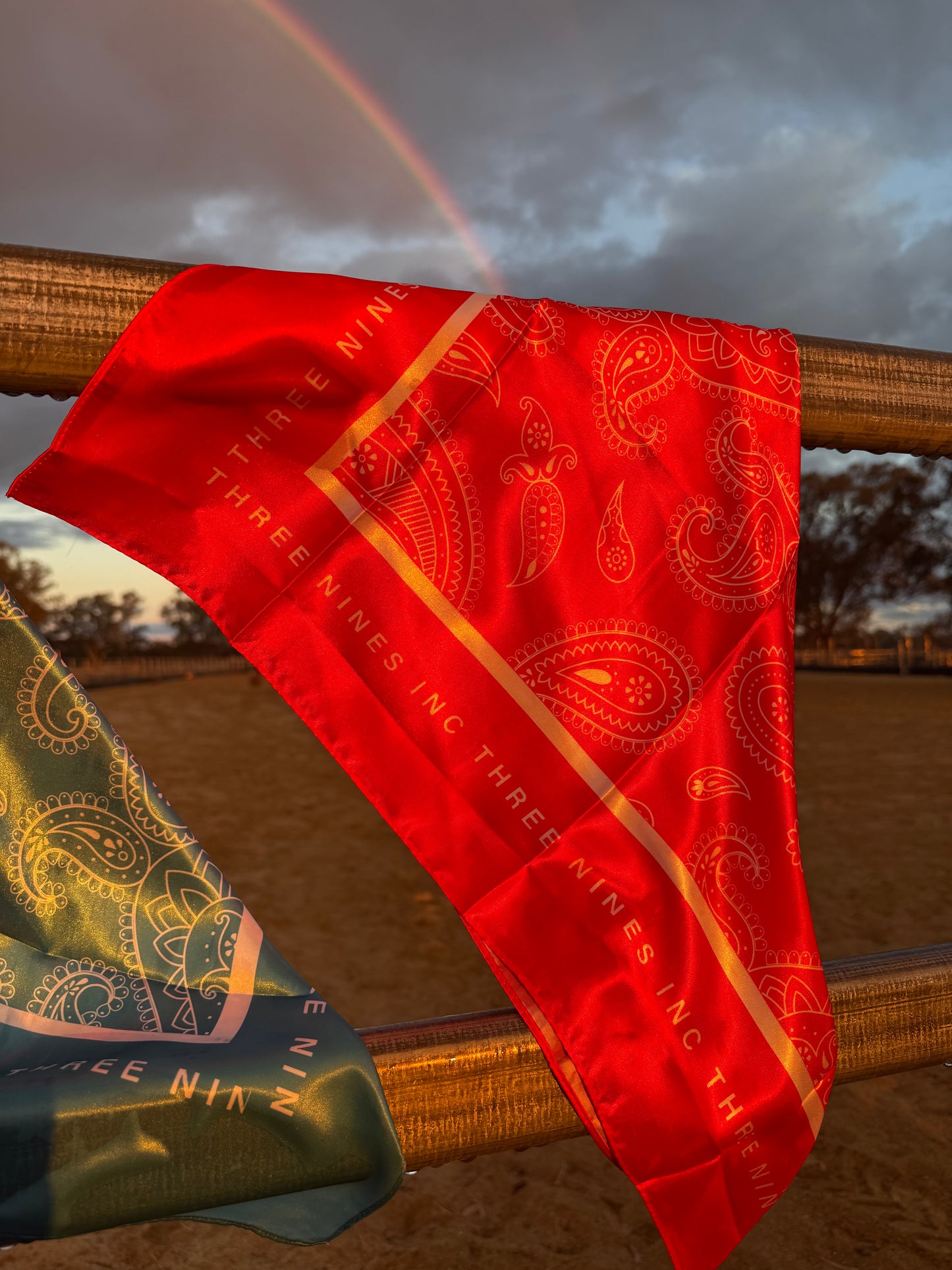 Pink neck scarves & breakaway flags