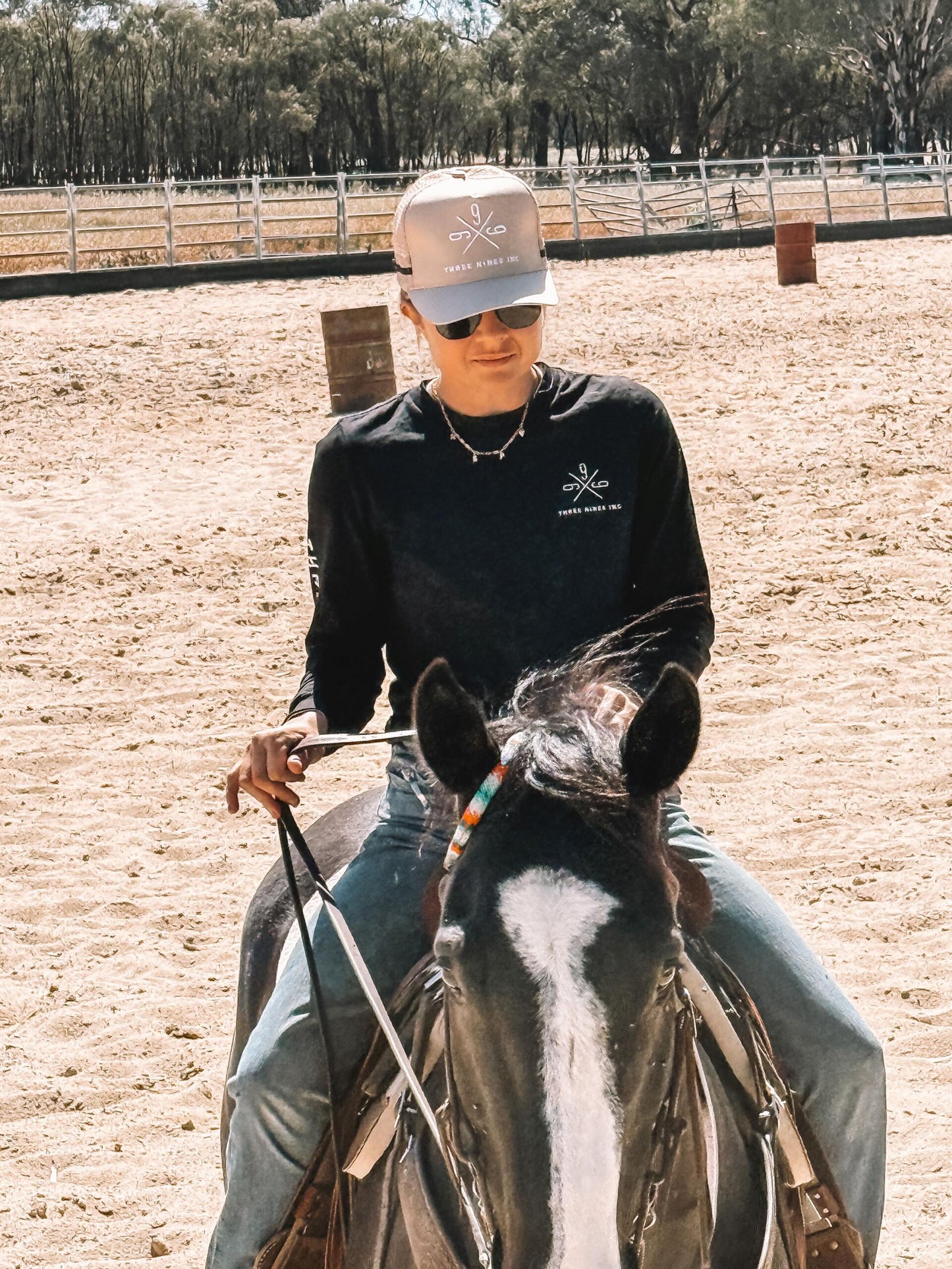 Three Nines Inc (bi**h) mesh back cream cap