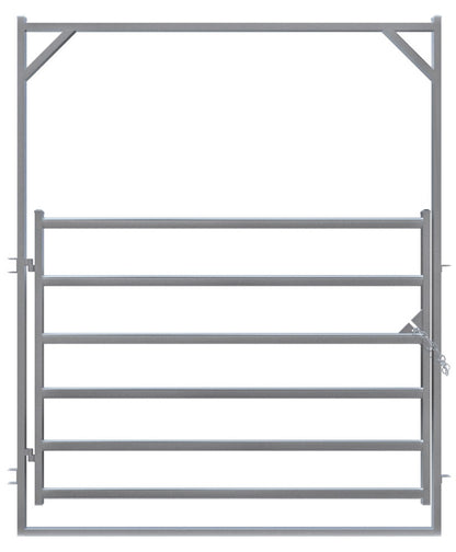 Heavy duty ride through arena swing gates