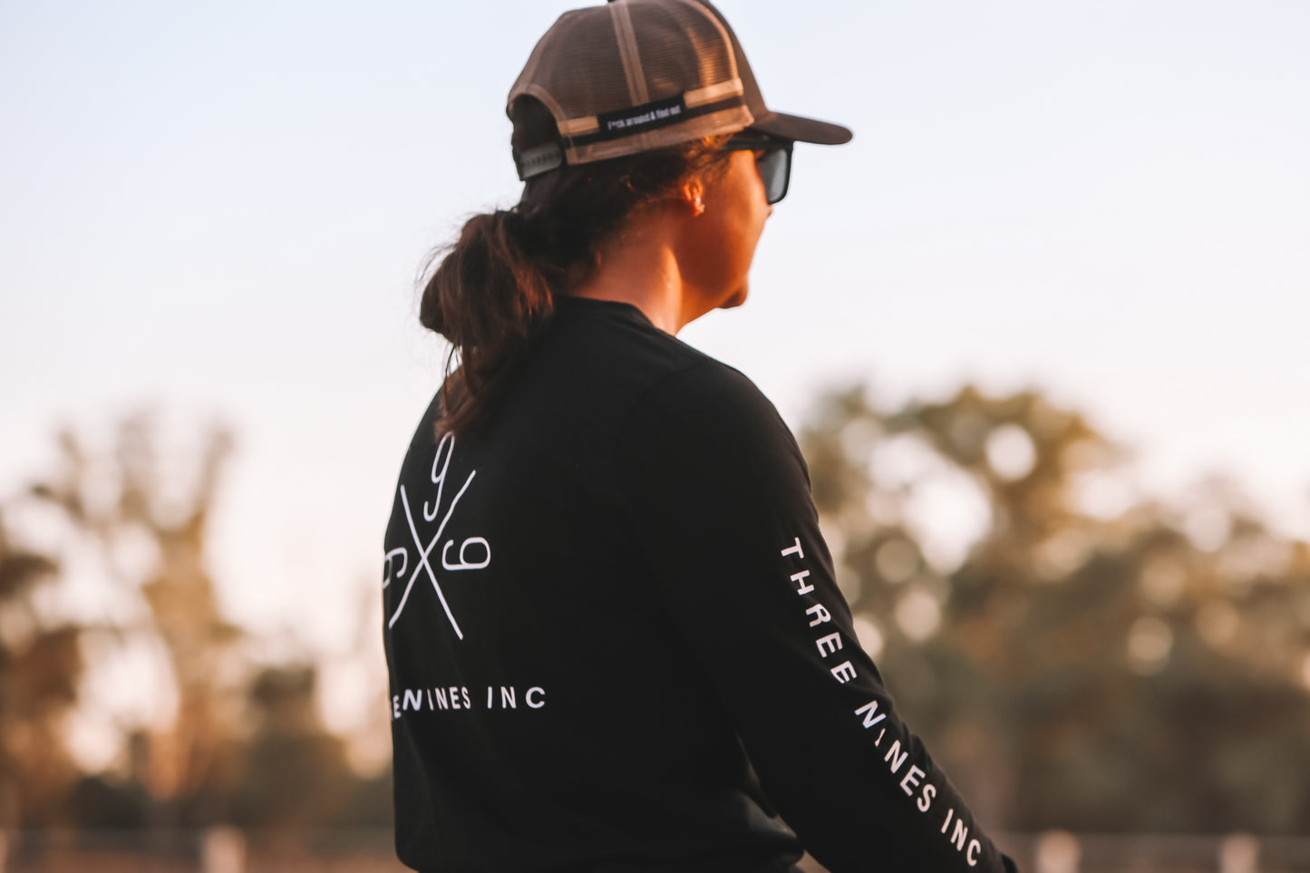 Three Nines signature black women's long sleeve