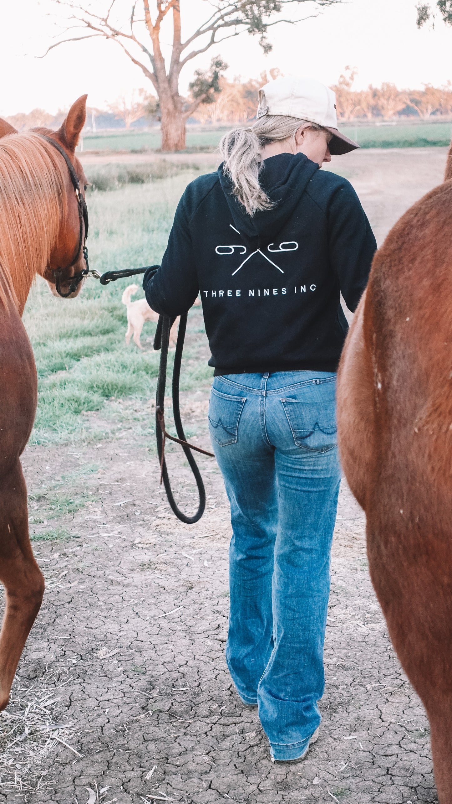 Three Nines signature black women's hoodie