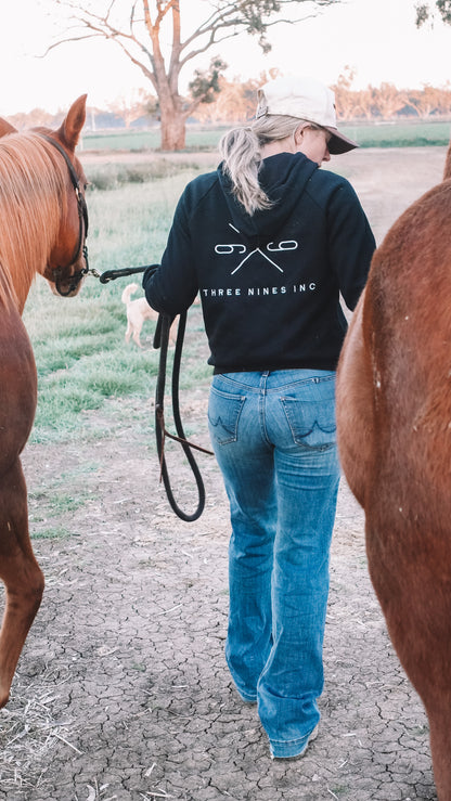 Three Nines signature black women's hoodie