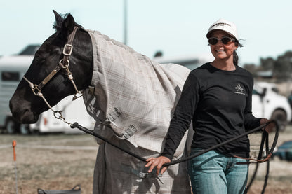 Three Nines signature black women's long sleeve