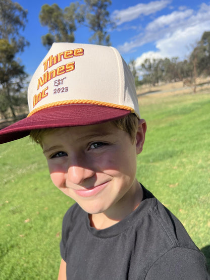 Retro Three Nines cap Maroon