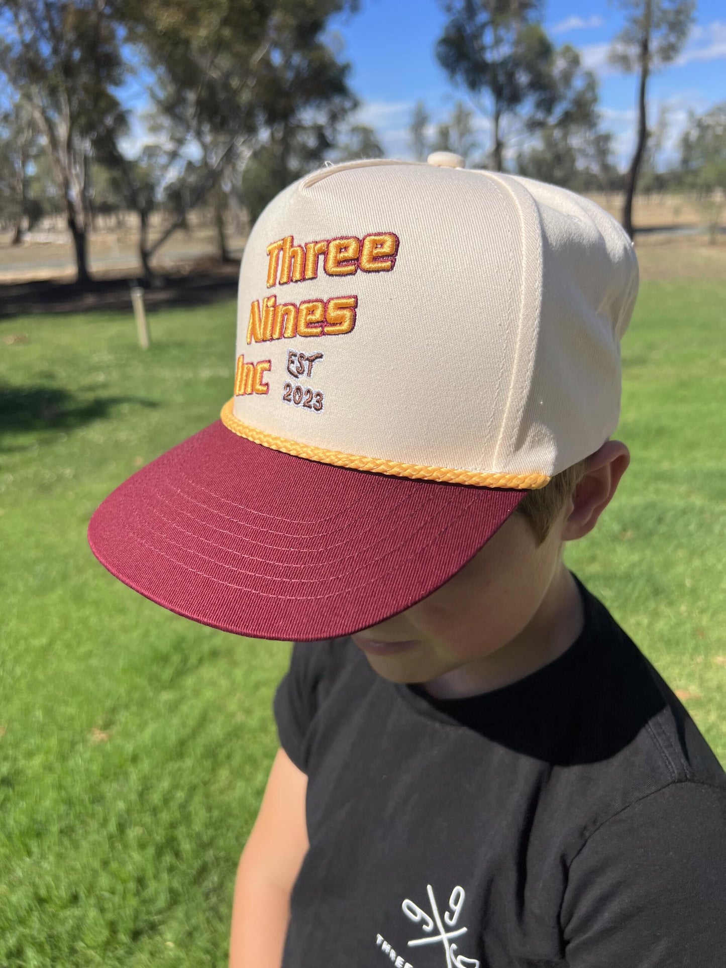 Retro Three Nines cap Maroon