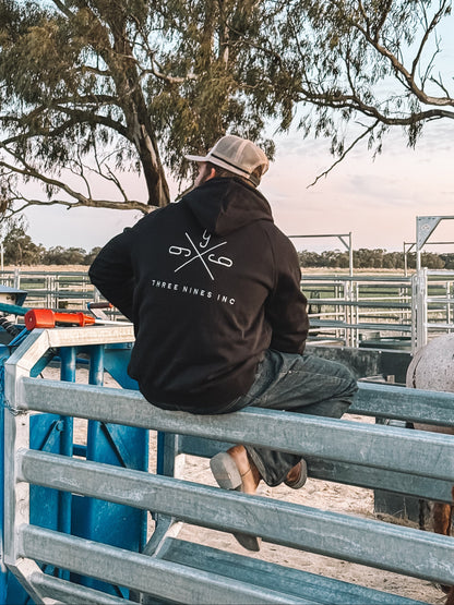 Three Nines signature black Men's hoodie