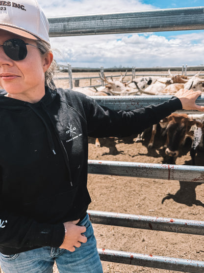 Three Nines signature black women's hoodie