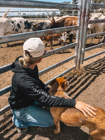 Three Nines signature black women's hoodie