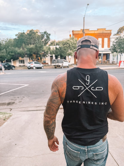 Three Nines signature black Men's singlets