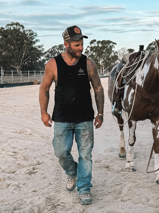 Three Nines signature black Men's singlets