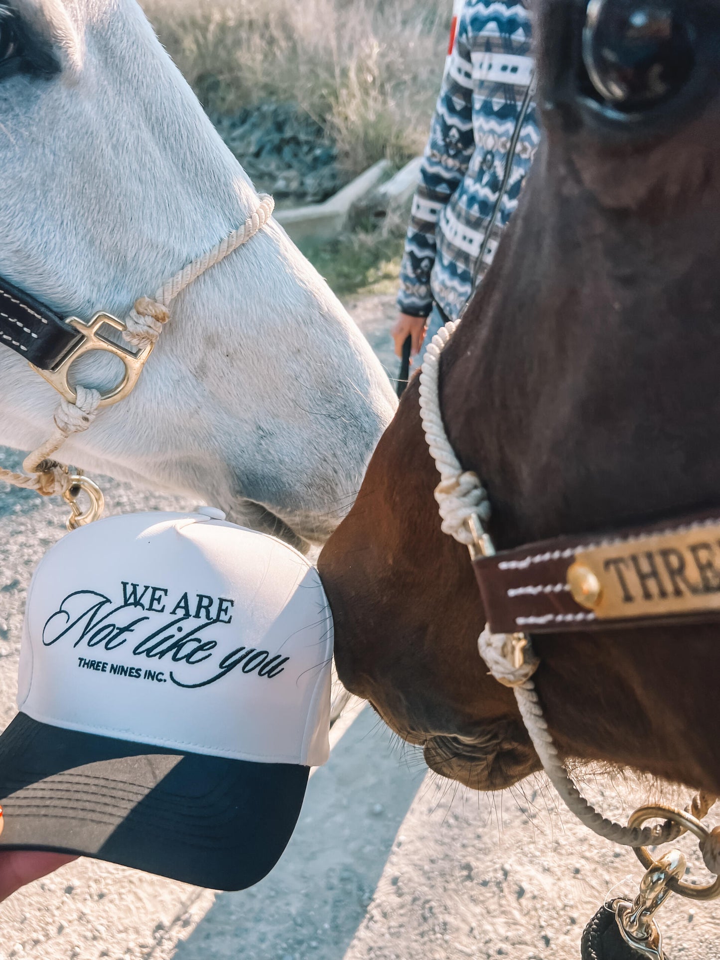 'We are not like you' cap.