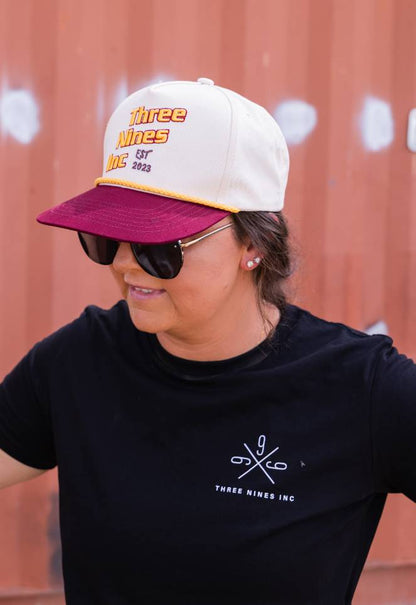 Retro Three Nines cap Maroon